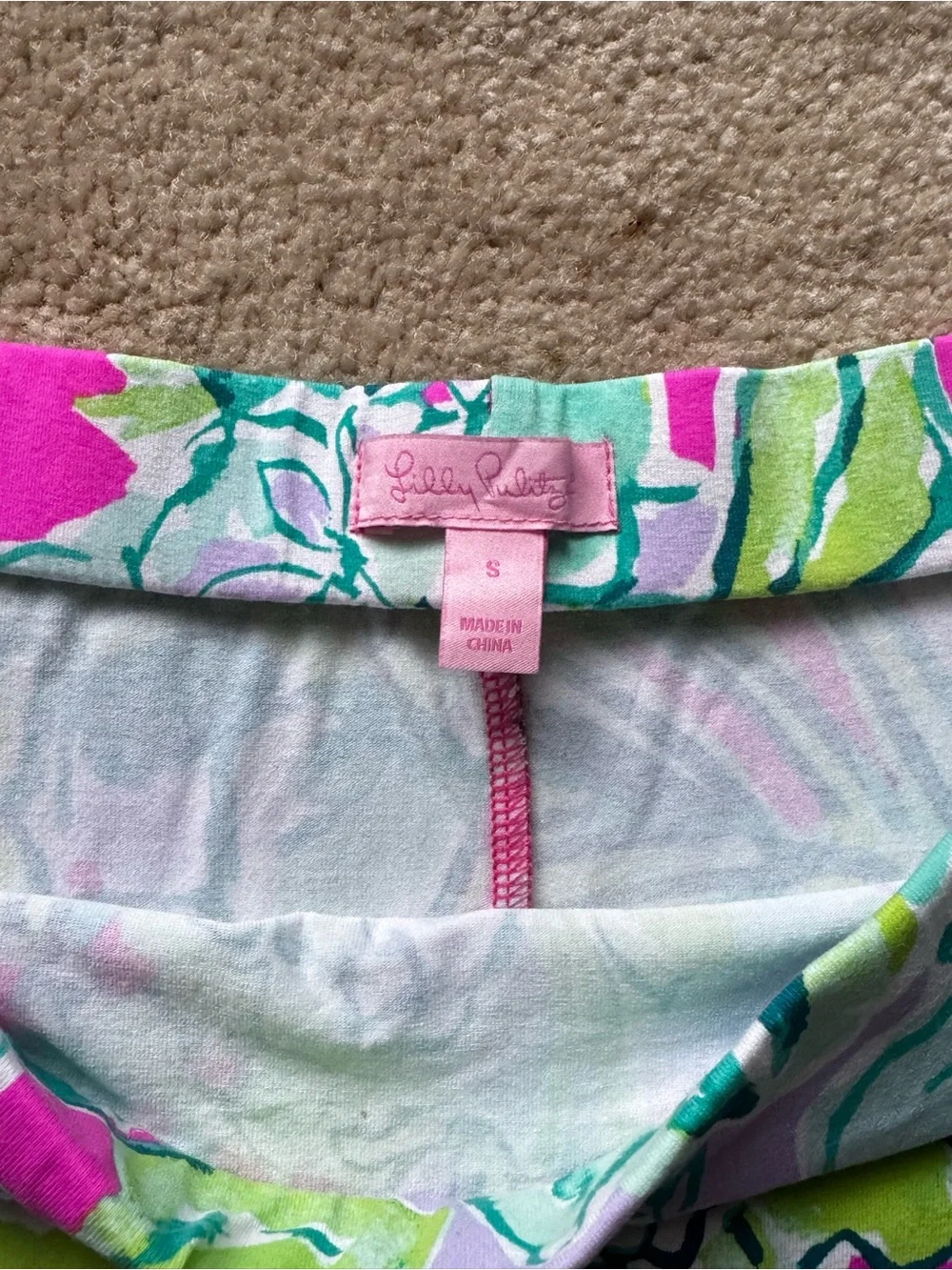 Lilly Pulitzer Pink, Green, Turquoise Floral Top - Picture 2 of 2